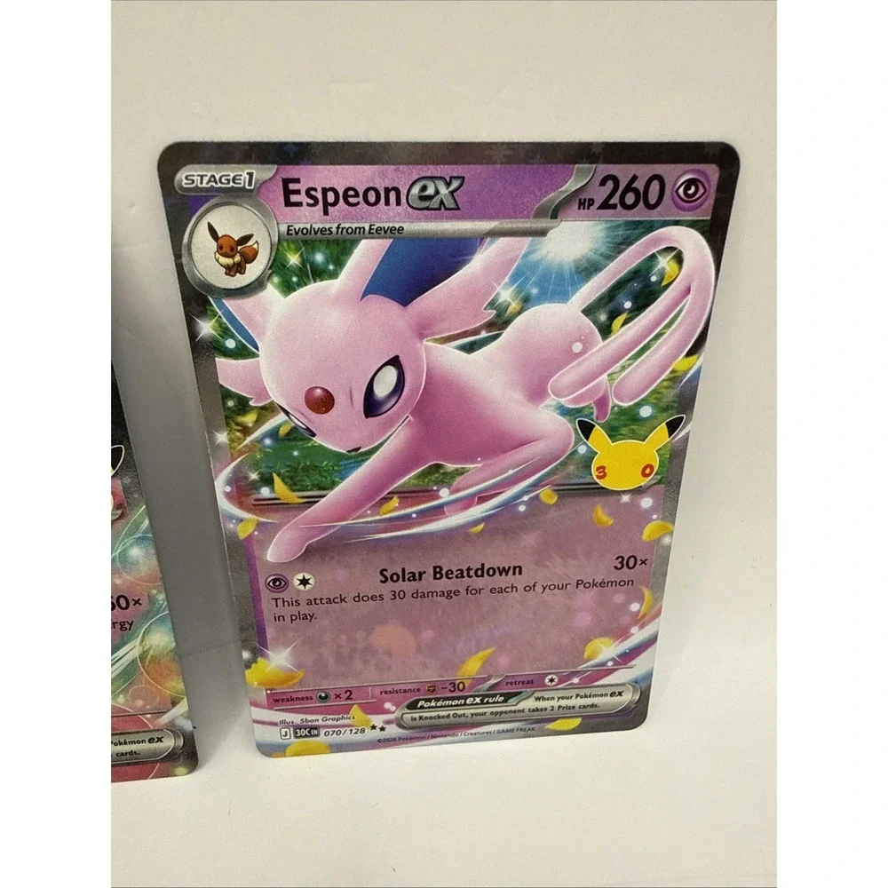 Sylveon EX, Espeon EX, Umbreon EX Pokemon 30th Anniversary - Pokemon Cards NM